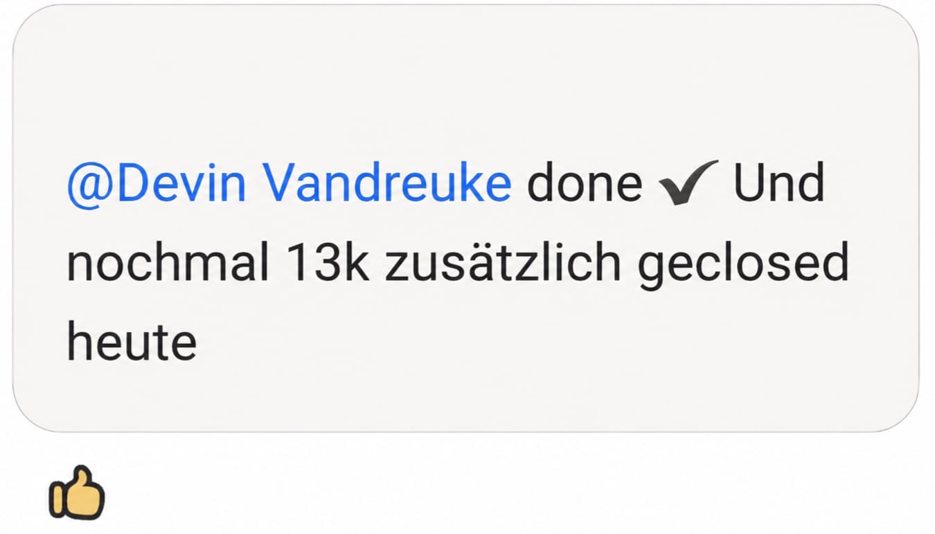 Mitglieder-Kommentar: done und nochmal 13k zusätzlich geclosed heute